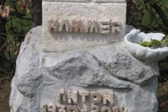Schriftzug aus Untersberger Marmor Augsburg 2015